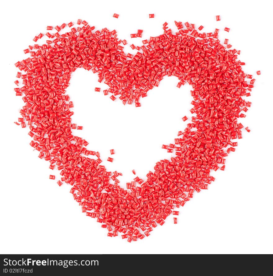 Red plastic heart