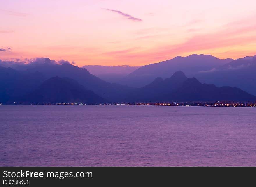 Colourful turkish sunset