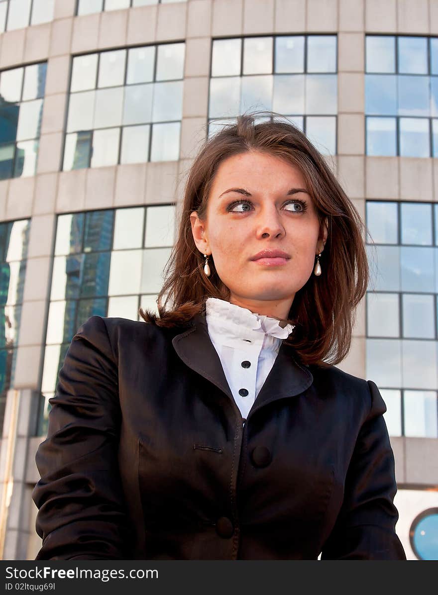 Young businesswomen in the big city