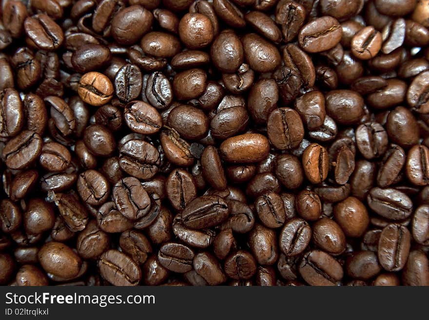 Coffee background made from coffee beans