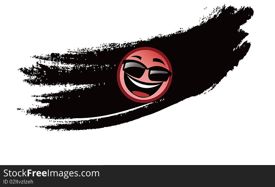 Black ink on a lovely bright red smile. Black ink on a lovely bright red smile