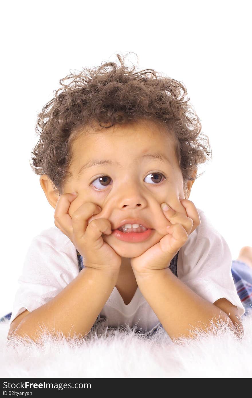 Adorable Little Boy Making A Funny Face