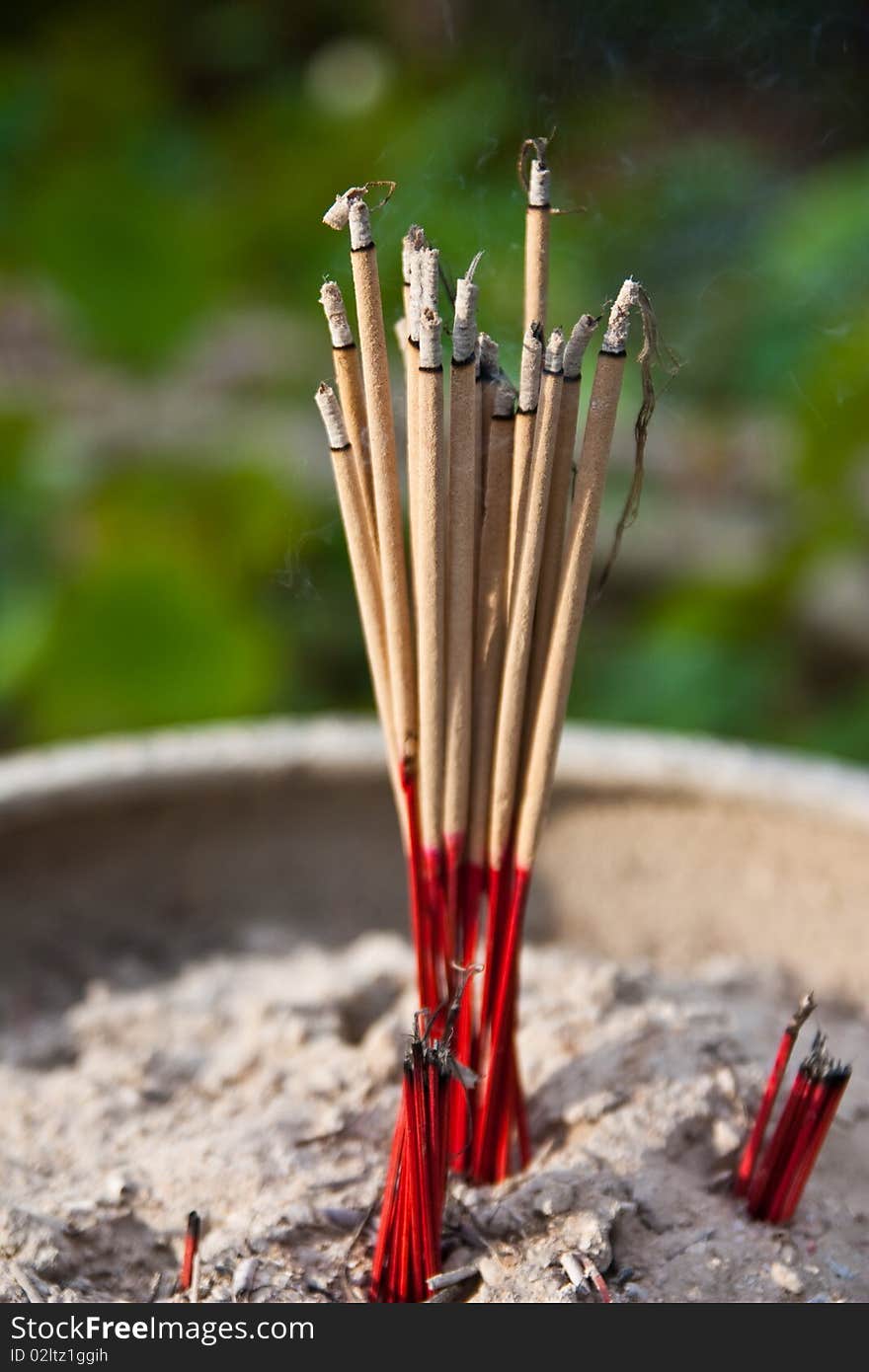 A kind of buddhist offering to sacrad objects at a buddhis temple. A kind of buddhist offering to sacrad objects at a buddhis temple