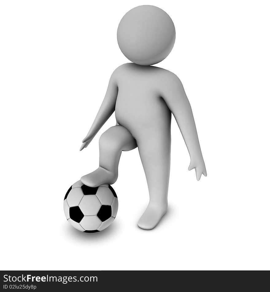 3D Man With A Football