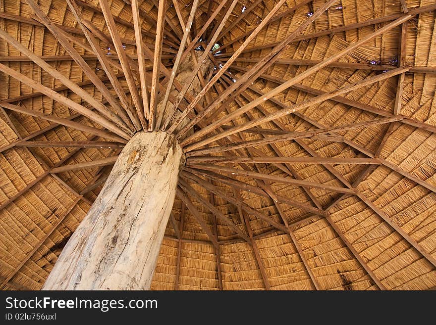 Grass roof in Chiang Mai Northern Thailand