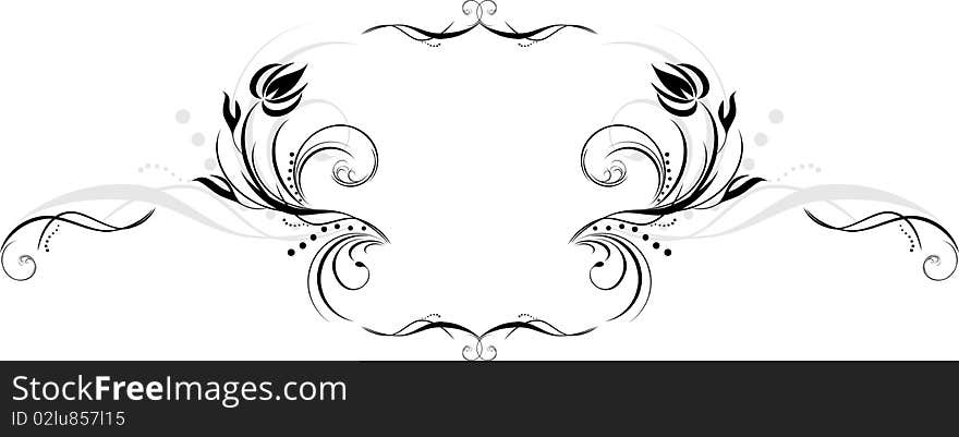 Floral element for decor. Illustration