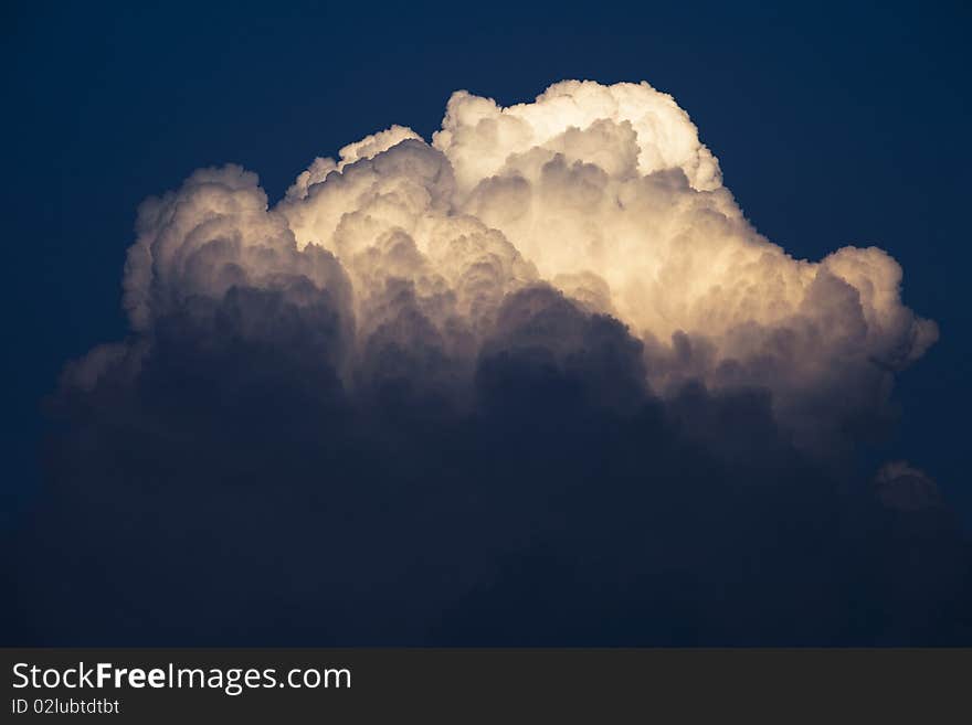 Cumullus clouds in the afternoon. Cumullus clouds in the afternoon