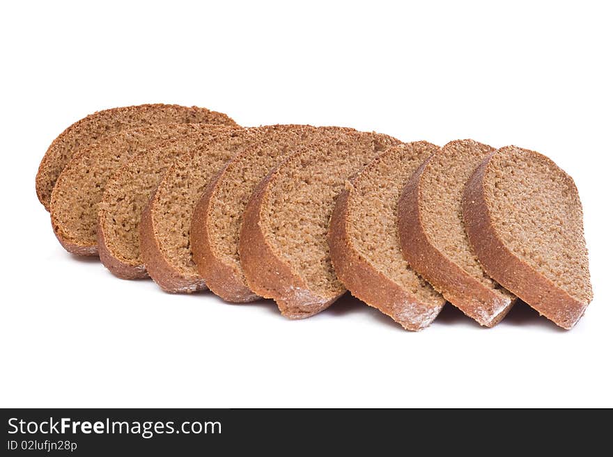 Several slices of rye bread