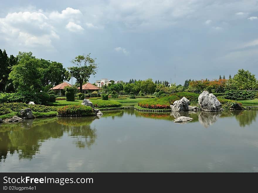 Royal garden at bangkok thailand.