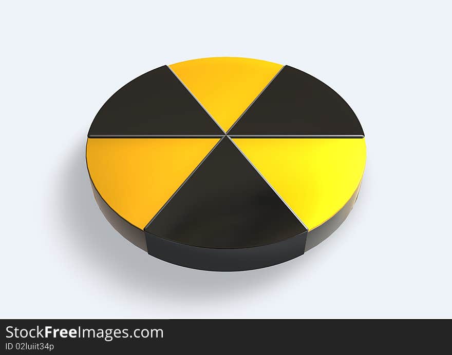 Illustration of a radiation warning sign. Illustration of a radiation warning sign.