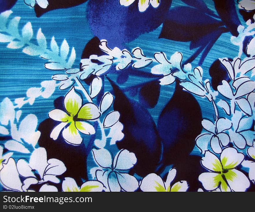 Hawaiian floral print used as a background