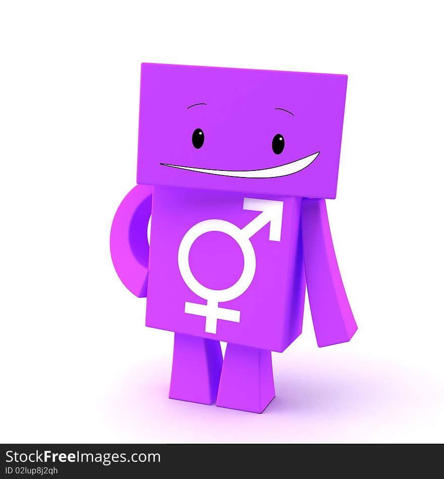 Gay sign 3D character