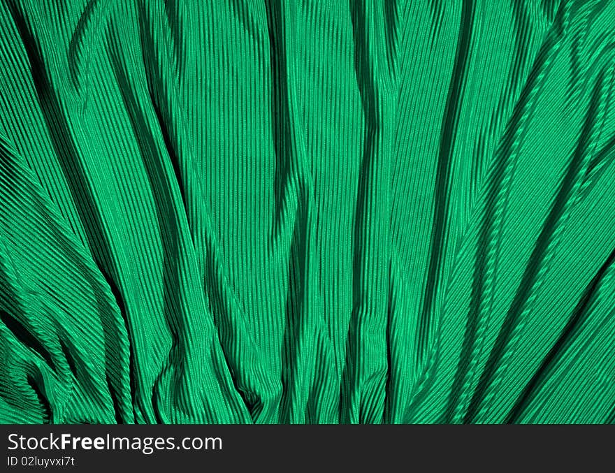 Cloth background in green color