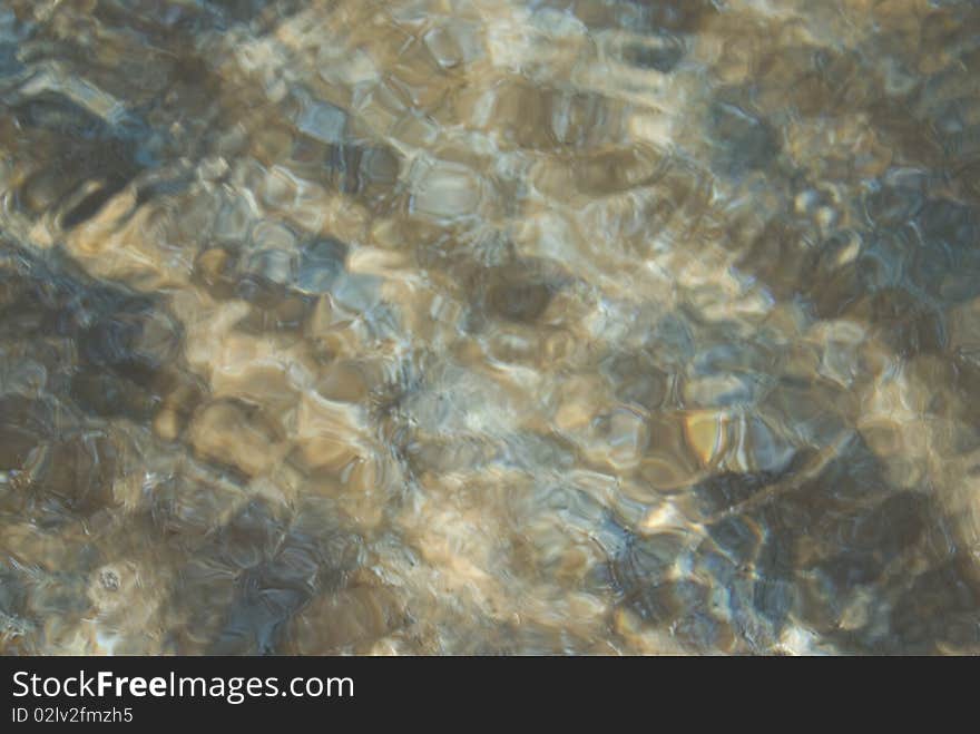 Ripples on the sea surface.