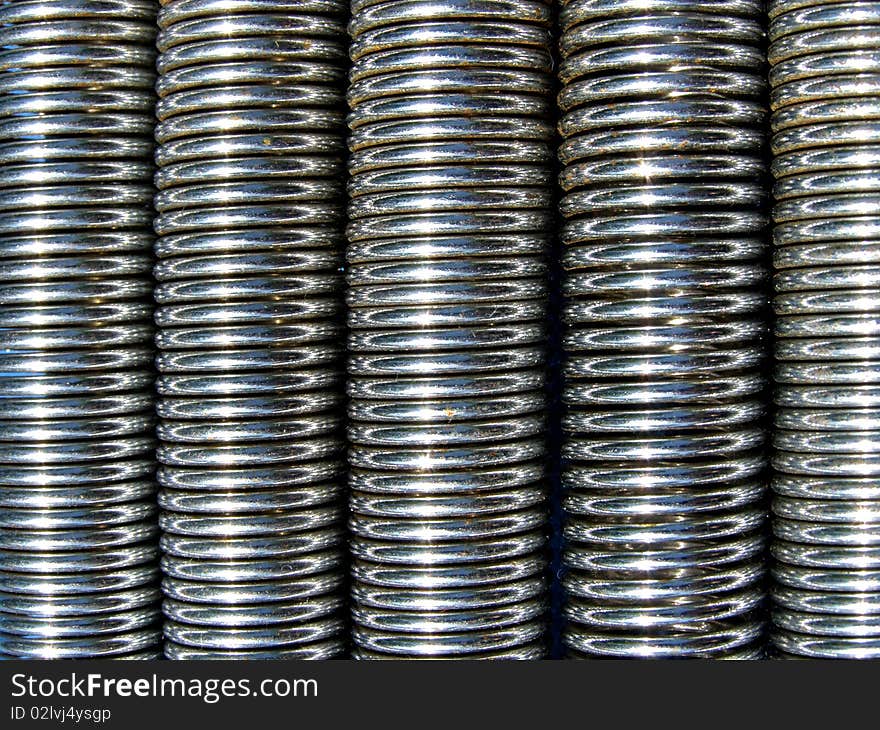 Detail photo texture of steel springs background