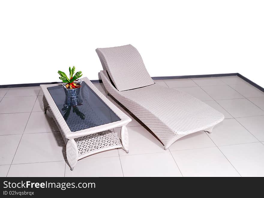 Table And Chaise Lounge