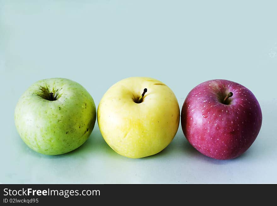 Three apples on the table