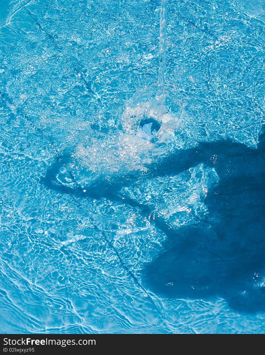 Shadow filling the swimming pool. Shadow filling the swimming pool