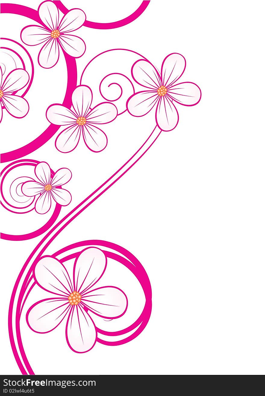 abstract  floral background with place for your text