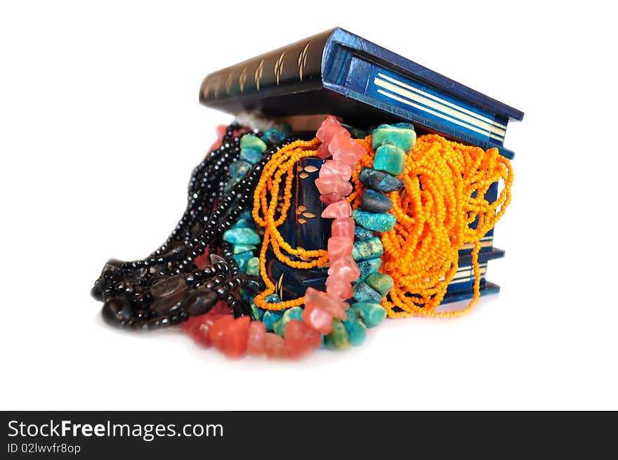 Necklaces In A Wooden Casket