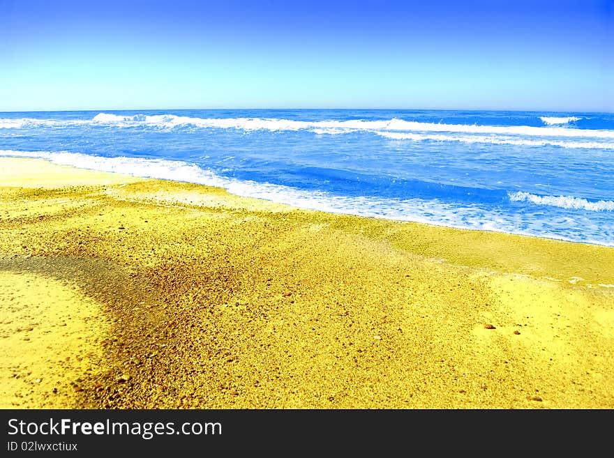 Vacation conceptual image. Picture of tropical sea.