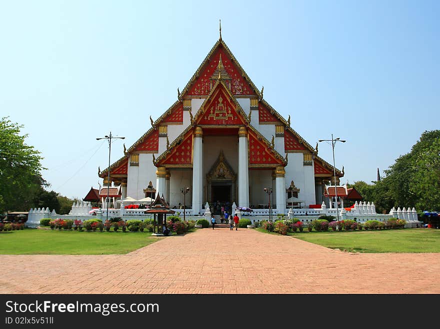 Mongkolborphit Temple in Ayutthaya, Thailand