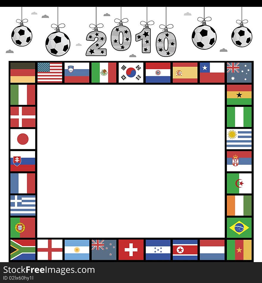 Football flag frame