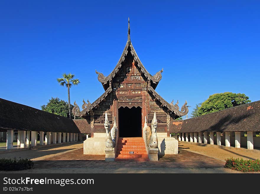 Architectural style temple in northern Thailand