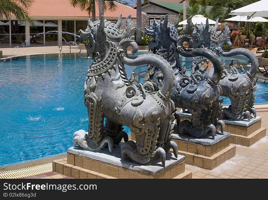 Swimming pool in Thailand hotel