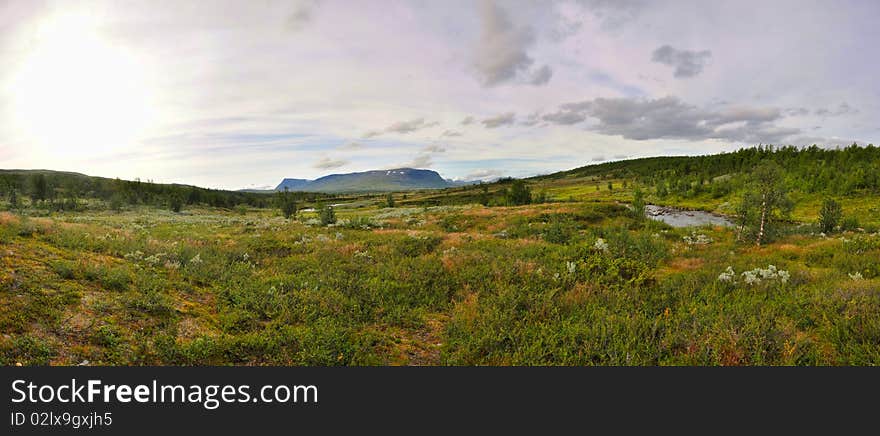 Panorama over Karsb�cken in Ammarn�s, Sweden. Panorama over Karsb�cken in Ammarn�s, Sweden