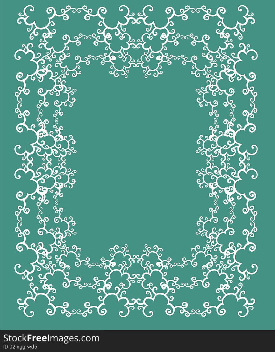 Green floral frame graphic design. Green floral frame graphic design