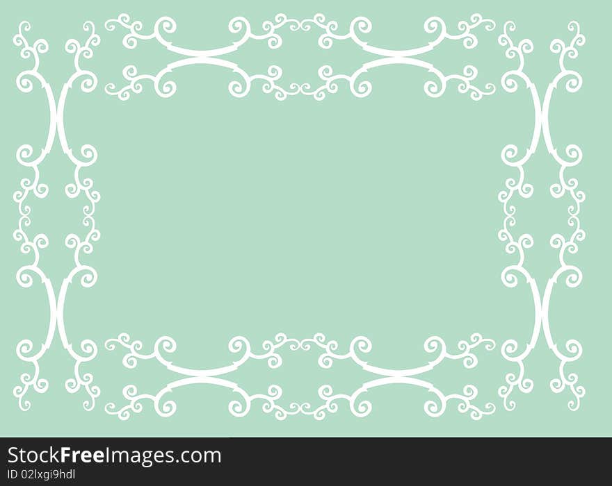 Green floral frame graphic design. Green floral frame graphic design