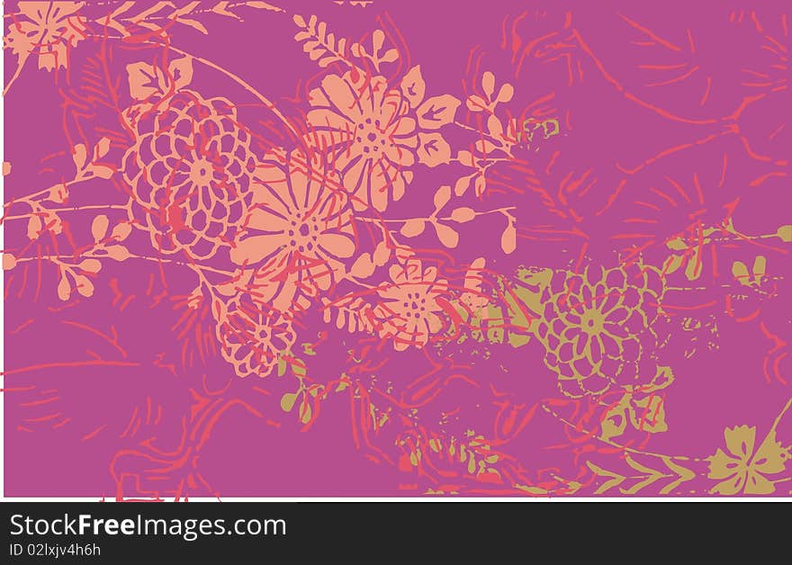 Pink floral background