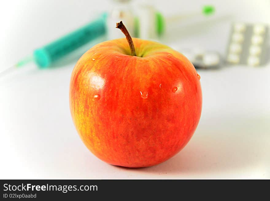 Healthy apple as a substitute for drugs