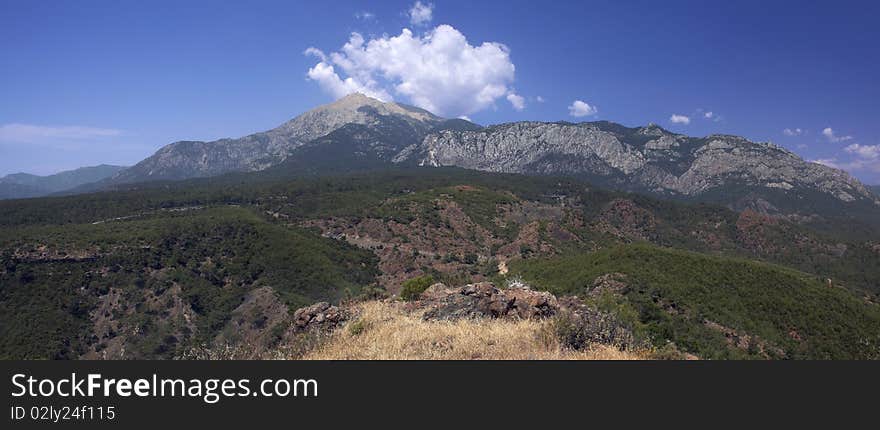 Panoramic view of the Tahtali mountain