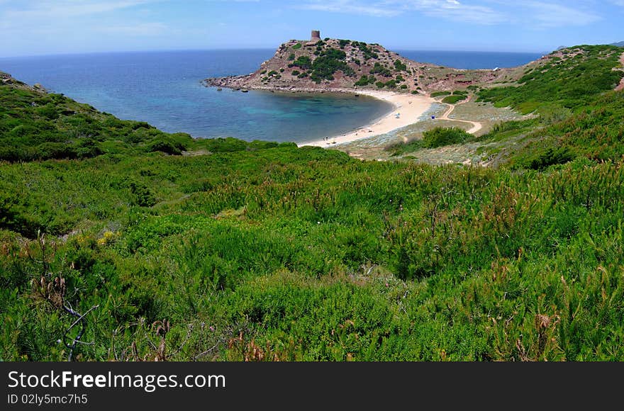 Bay in Torre Porticciciolo with beautiful sea. Bay in Torre Porticciciolo with beautiful sea