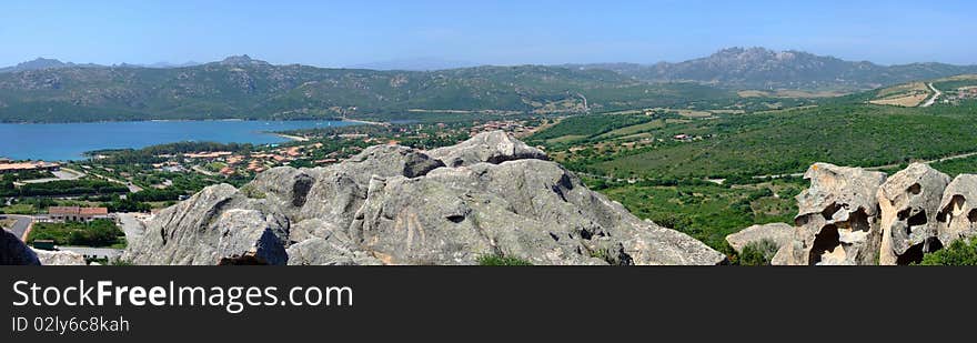 Coast in Sardinia with beautiful sea