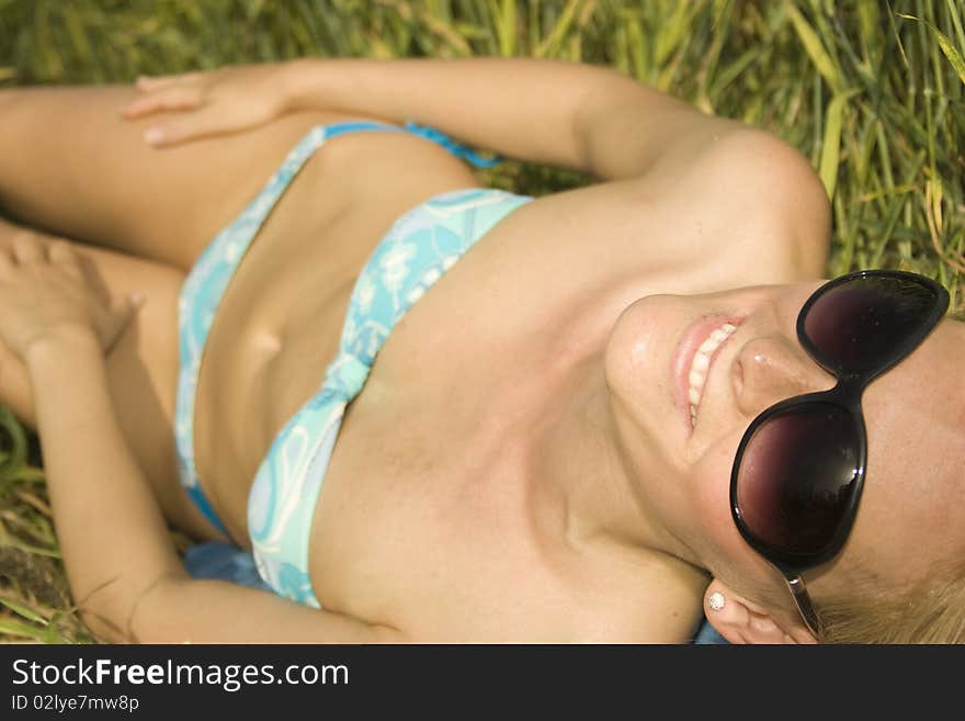 Beautiful girl in a wheat field. Beautiful girl in a wheat field