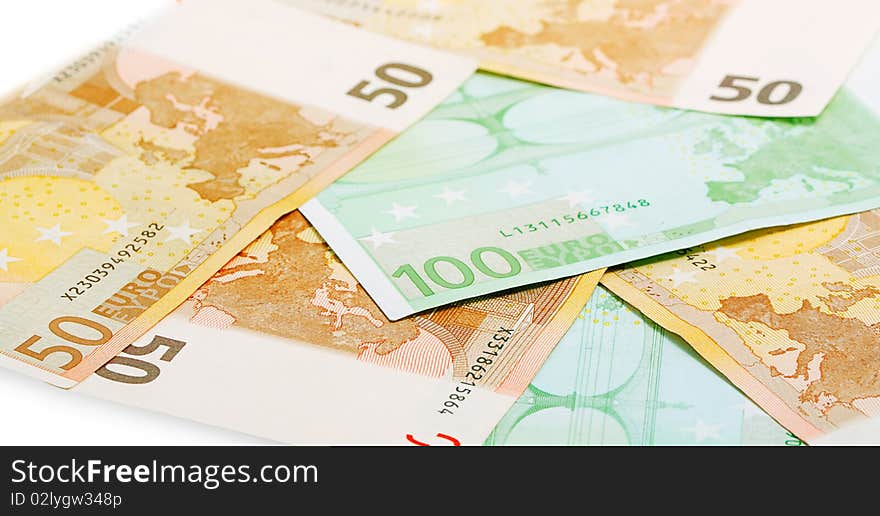 The euro isolated on a white background.