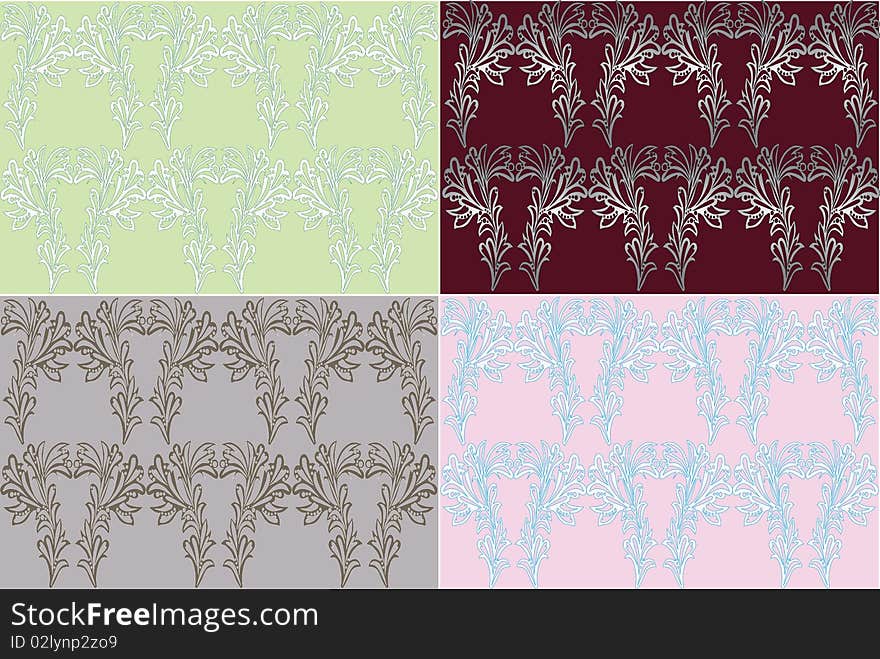 Seamless background. Floral patterns.