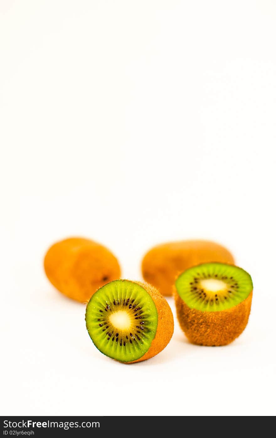 Kiwi Fruits in White Background