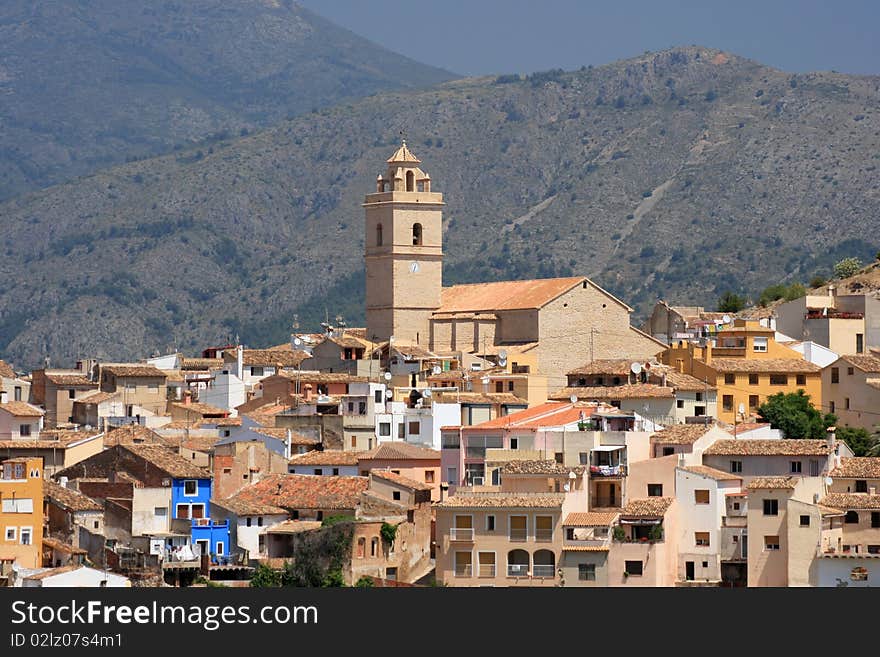 Panorama of de town of Polop de la Marina in Alicante. Panorama of de town of Polop de la Marina in Alicante