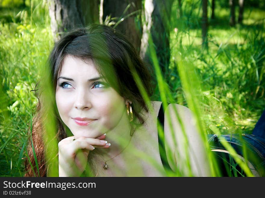 Young girl in the grass