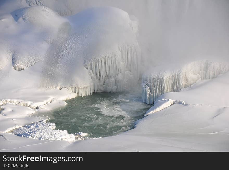 Niagra Falls in the winter. Niagra Falls in the winter