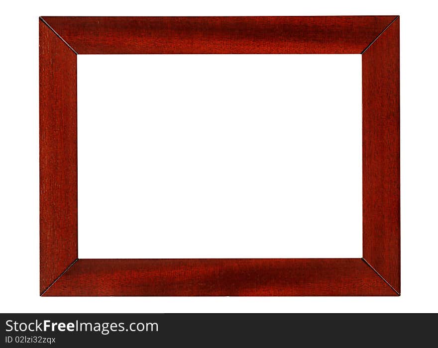 Wooden photo frame, isolated, high resolution. Wooden photo frame, isolated, high resolution