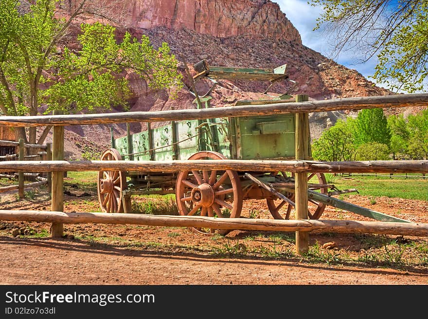 Old historic wagon used back in the early century