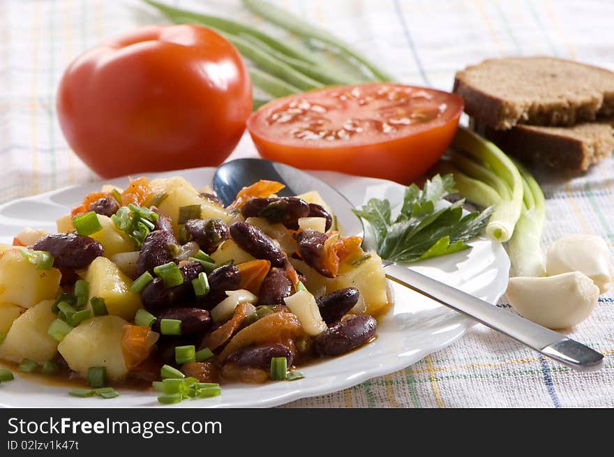 Chinese Dish - Salad With Beans