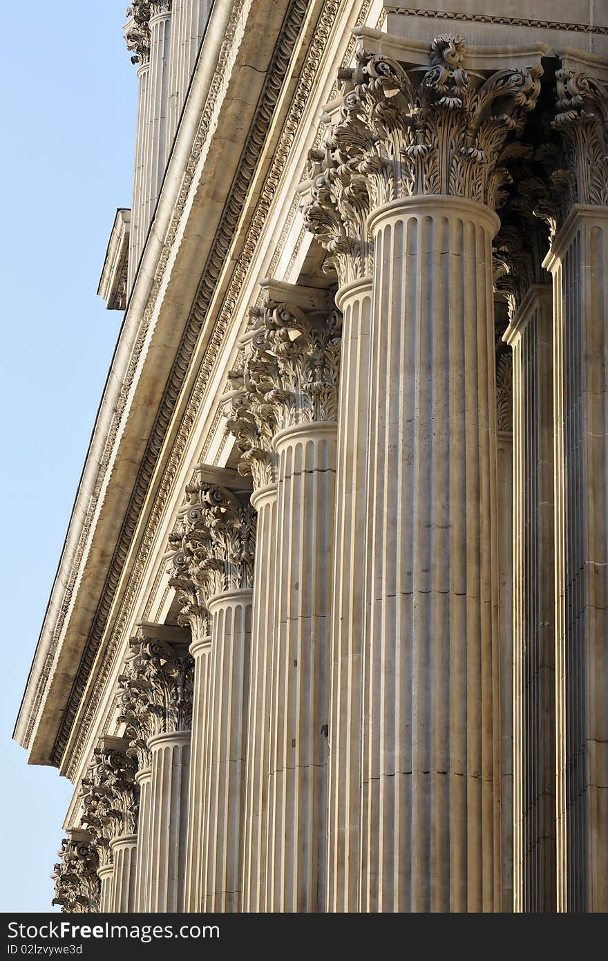 Sculpted Columns Of Saint Paul S Cathedral