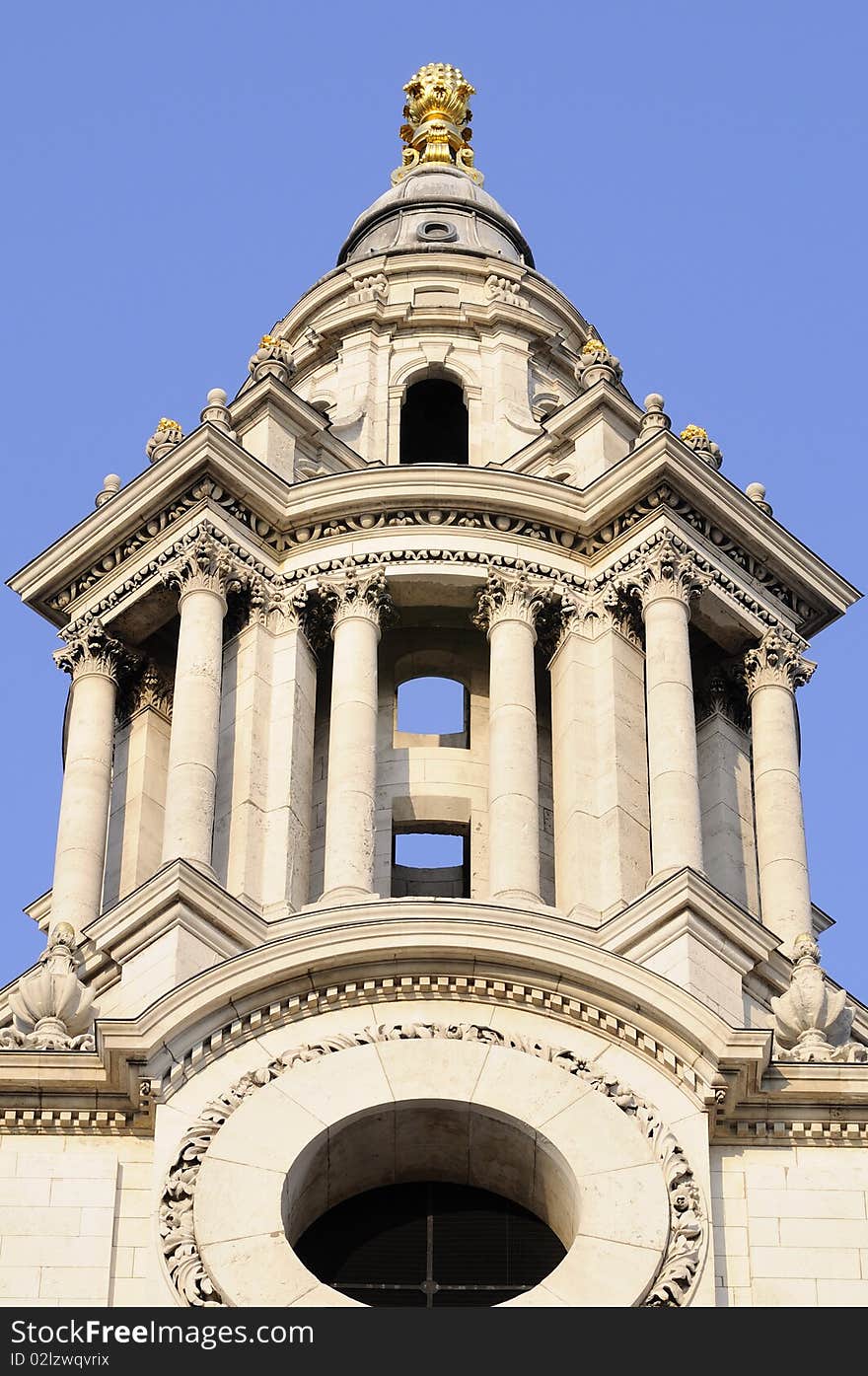 columns of Saint Paul's Cathedral from London UK. columns of Saint Paul's Cathedral from London UK