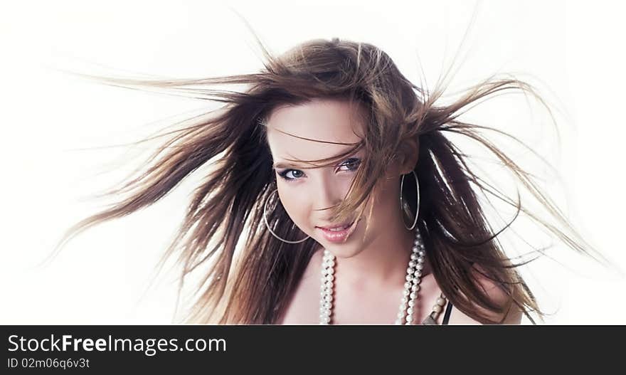 Portrait of happy young girl. Portrait of happy young girl